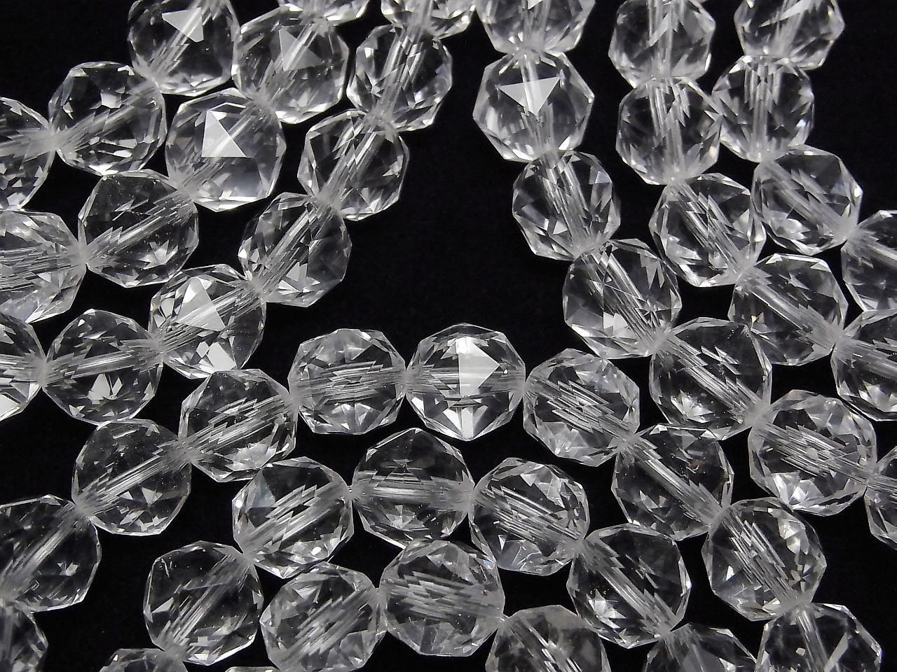 Quartz Cristal AAA Rond Facetté Étoile 10mm 1 fil de perles (Bracelet) Haute Qualité !