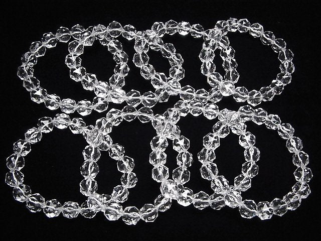 [Video]High Quality! Crystal AAA Star Faceted Round 10mm Bracelet