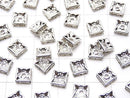Preciosa Square Rondelle 6x6x2.5mm [Clear x Silver] 10pcs