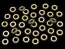 Metal parts Rondelle 6x6x1.5mm (with CZ)  Gold color3pcs