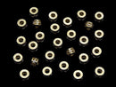 Metal parts Rondelle 6x6x4mm (with CZ) Gold color 2pcs