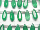 [Video]High Quality Green Onyx AAA Pear shape Faceted 12x5mm half or 1strand (18pcs )