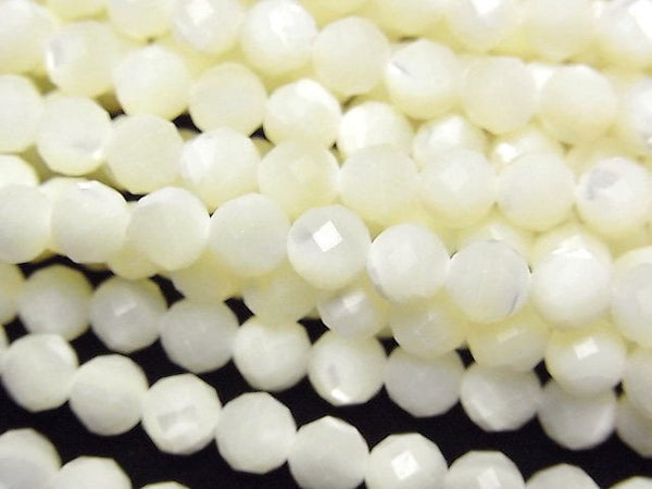 Faceted Round, Mother of Pearl (Shell Beads) Pearl & Shell Beads