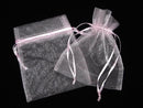 Drawstring bag (Organdy) [Baby pink] 5pcs