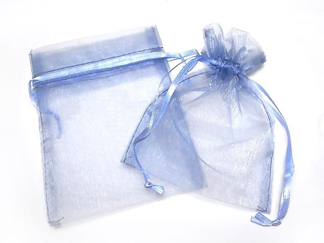 Drawstring bag (Organdy) [Smoky Blue] 5pcs