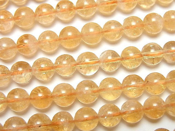 Citrine, Round Gemstone Beads