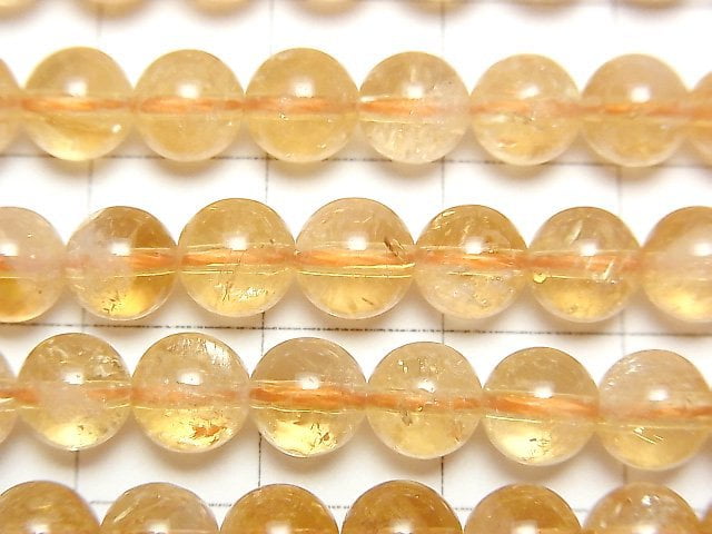 [Video]Citrine AA+ Round 6-7mm 1strand beads (aprx.15inch/37cm)