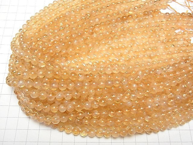 [Video]Citrine AA+ Round 6-7mm 1strand beads (aprx.15inch/37cm)