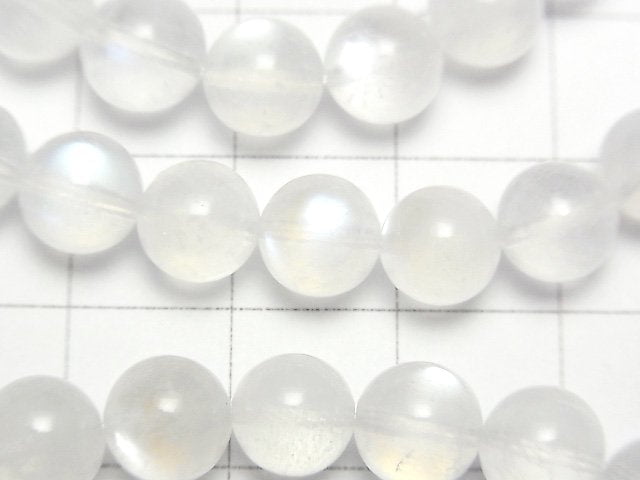 [Video]Royal Blue Moonstone AA++ Round 7-7.5mm Bracelet