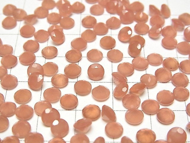 [Video] Peru Rhodochrosite AAA Loose stone Round Faceted 5x5mm 4pcs