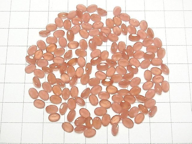 [Video] Peru Rhodochrosite AAA Loose stone Oval Faceted 6x4mm 4pcs