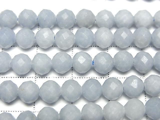 [Video] Angelite AAA- Faceted Round 6mm 1strand beads (approx. 15 inches/36 cm)