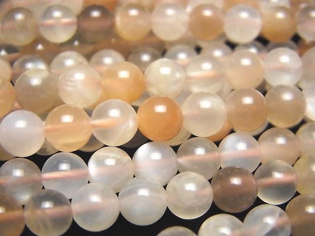 [Video] Multicolor Moonstone AA++ Round 6mm 1-strand beads (approx. 15 inches/36 cm)