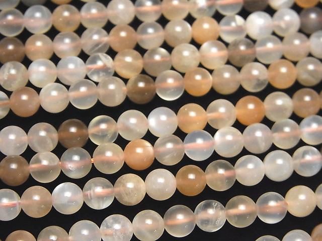 [Video] Multicolor Moonstone AA++ Round 6mm 1-strand beads (approx. 15 inches/36 cm)