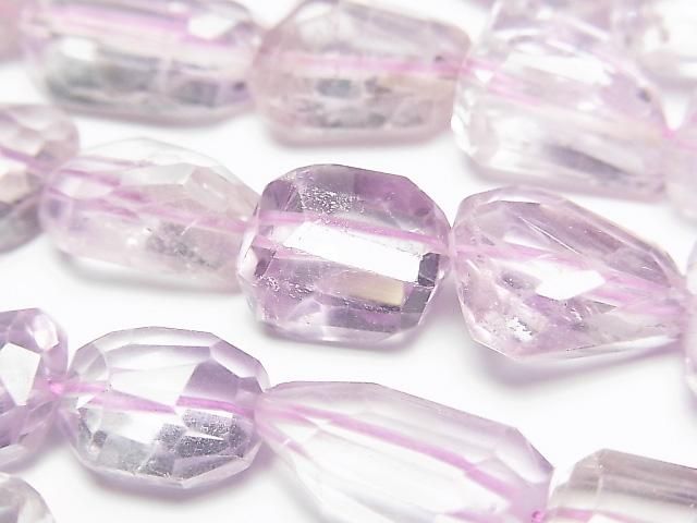 [Video] Pink Amethyst AA++ Faceted Nugget half or 1-strand beads (approx. 13 inches/33 cm)