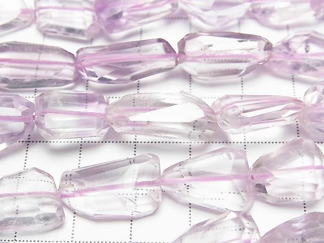 [Video] Pink Amethyst AA++ Faceted Nugget half or 1-strand beads (approx. 13 inches/33 cm)