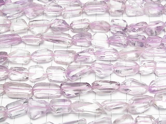 [Video] Pink Amethyst AA++ Faceted Nugget half or 1-strand beads (approx. 13 inches/33 cm)