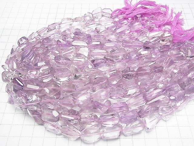 [Video] Pink Amethyst AA++ Faceted Nugget half or 1-strand beads (approx. 13 inches/33 cm)