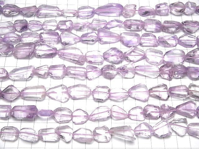 [Video] Pink Amethyst AA++ Faceted Nugget half or 1strand beads (aprx.13inch/33cm)