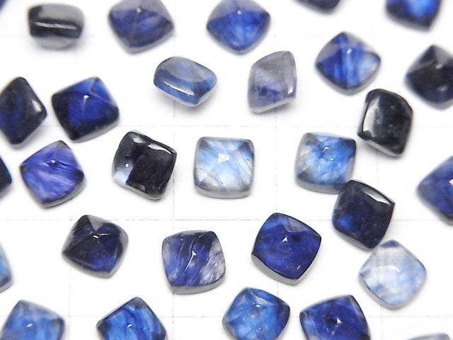 [Video]High Quality Sapphire AAA- Sugarloaf Cut 6x6mm 2pcs