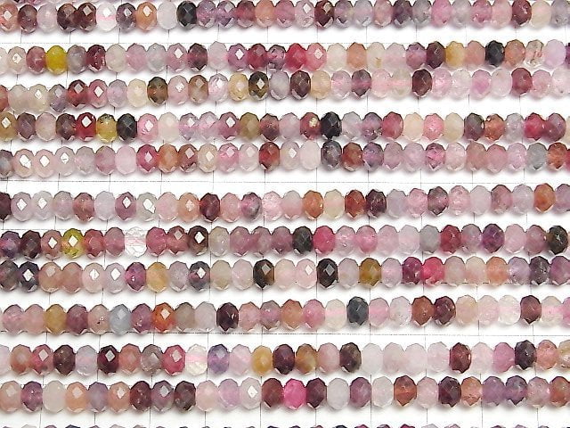 [Video]High Quality! Multicolor Spinel AA++ Faceted Button Roundel 6x6x4mm half or 1strand beads (aprx.15inch/36cm)