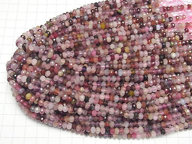 [Video]High Quality! Multicolor Spinel AA++ Faceted Button Roundel 6x6x4mm half or 1strand beads (aprx.15inch/36cm)