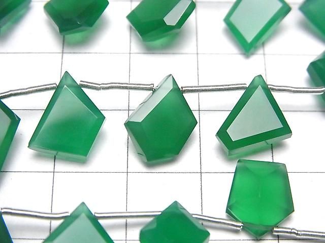[Video] High Quality Green Onyx AAA Fancy Shape Cut 1 Strand (13pcs)