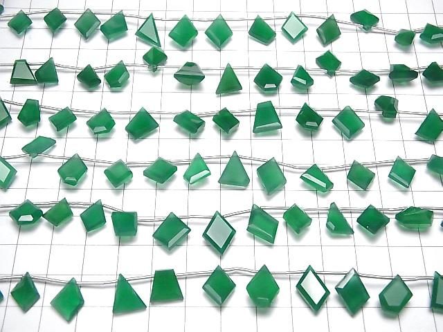 [Video] High Quality Green Onyx AAA Fancy Shape Cut 1 Strand (13pcs)