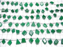 [Video]High Quality Green Onyx AAA fancy shape cut 1strand beads (aprx.6inch/14cm)