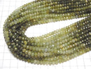 [Video]High Quality! Green Garnet AA++ Faceted Button Rondelle 6x6x3.5mm half or 1strand beads (aprx.15inch/37cm)