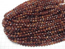 [Video]High Quality! Hessonite Garnet AA++ 64Faceted Round 6mm 1strand beads (aprx.15inch/37cm)