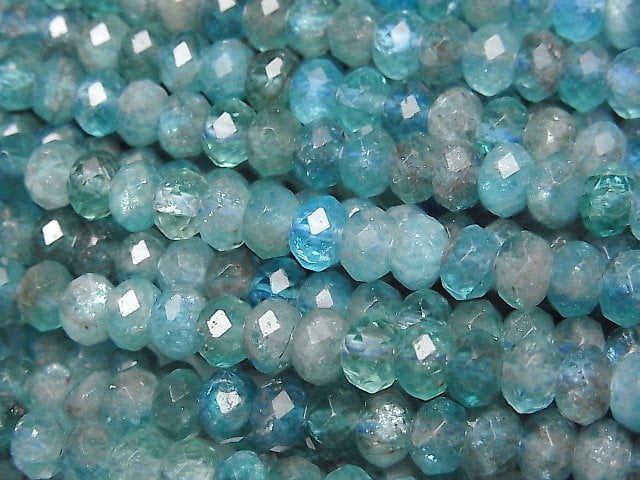 Apatite, Roundel Gemstone Beads