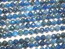 [Video]High Quality! Blue Apatite AA 64Faceted Round 6mm 1strand beads (aprx.15inch/36cm)