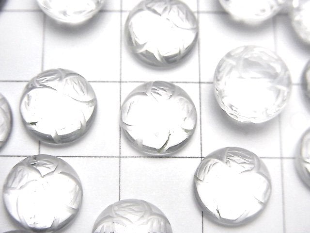 [Video]High Quality Crystal AAA Carved Round Cabochon 10x10mm 3pcs