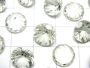 [Video]High Quality Green Amethyst AAA Carved Round Faceted 10x10mm 2pcs