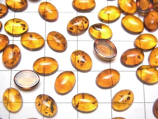 [Video] Cracked Baltic Amber Oval Cabochon 8x6mm 5pcs