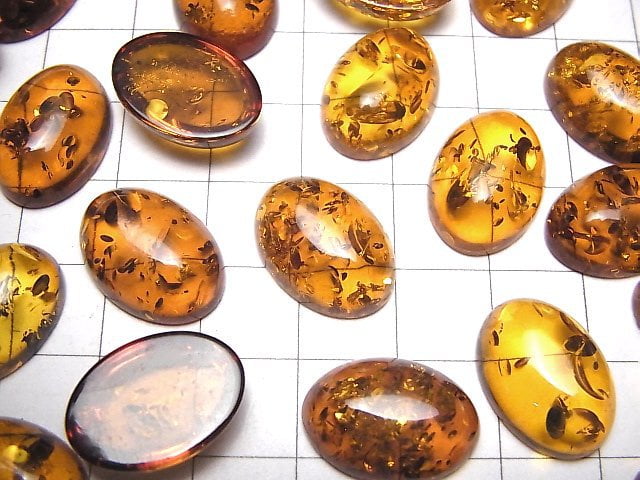 [Video]Cracked Baltic Amber Oval Cabochon 18x13mm 1pc