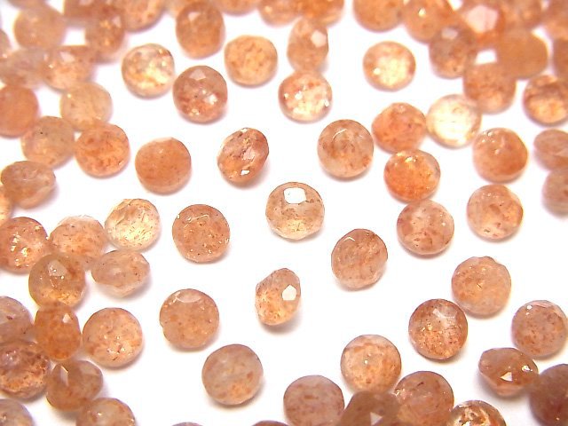 [Video]High Quality Sunstone AAA- Loose stone Round Faceted 4x4mm 10pcs