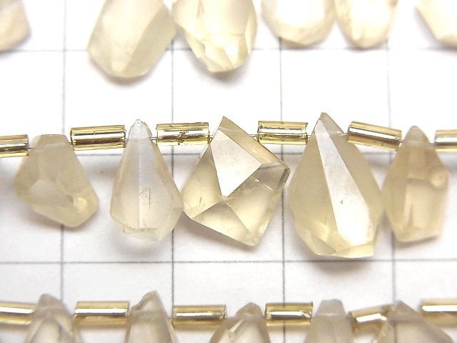[Video] Scapolite AA++ Rough Drop Faceted Briolette 1strand (23pcs )