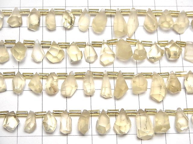 [Video] Scapolite AA++ Rough Drop Faceted Briolette 1strand (23pcs )