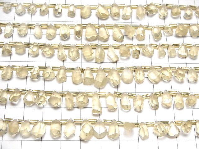 [Video] Scapolite AA++ Rough Drop Faceted Briolette 1strand (23pcs )