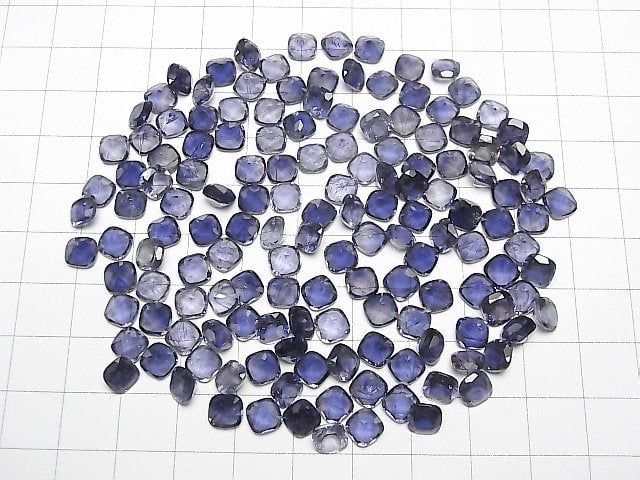 [Video]High Quality Iolite AAA Loose stone Square Faceted 6x6mm 3pcs