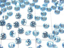 [Video] Cubic Zirconia AAA Loose stone Round Faceted 4x4mm [Swiss blue] 5pcs