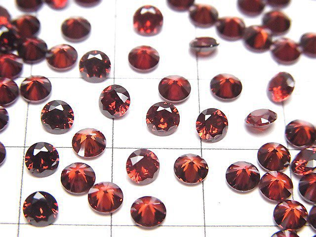 [Video]Cubic Zirconia AAA Loose stone Round Faceted 4x4mm [Garnet ] 20pcs