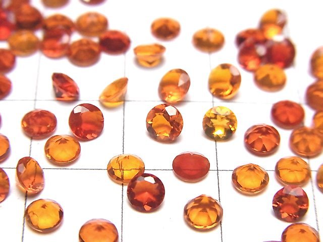 [Video]High Quality Mexican Opal (Fire Opal) AAA Loose stone Round Faceted 4x4mm 3pcs