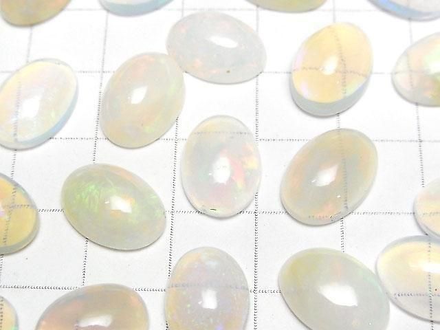 [Video]High Quality Ethiopian Opal AAA Oval Cabochon 14x10mm 2pcs