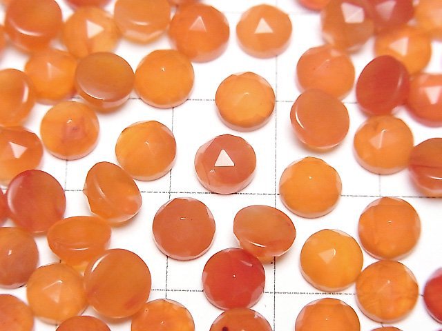 [Video]Carnelian AAA Round Rose Cut 6x6mm 5pcs