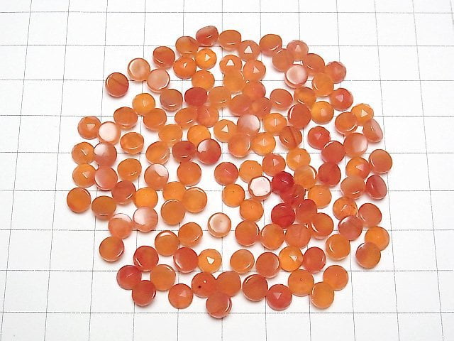 [Video]Carnelian AAA Round Rose Cut 6x6mm 5pcs