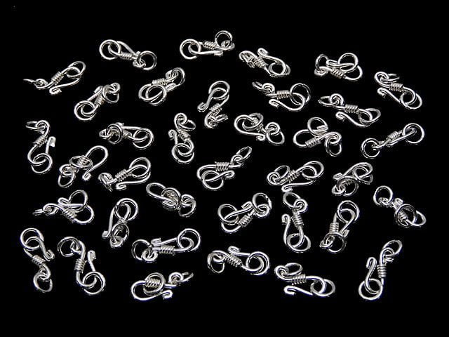 Silver925 U Hook with Jump Ring 10x4mm White Silver 2pcs