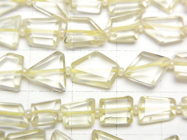 [Video] High Quality Lemon Quartz AA++ Faceted Nugget 1strand beads (aprx.13inch/33cm)